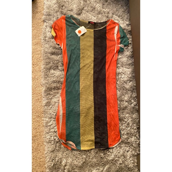 Rainbow Tops - Colorful mesh coverup